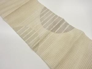 絽横段に丸模様織出し名古屋帯